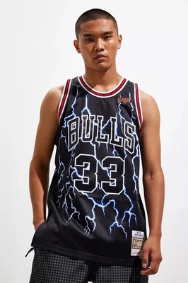 🔥 Authentic Mitchell & Ness 1997 NBA FINALS  Pippen Jersey LIGHTNING Men's XL  - Image 1 of 2