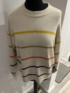 Suéter Jersey Warehouse Acogedor Rayas Finas Talla 10 Nuevo Con Etiquetas - Imagen 1 de 3
