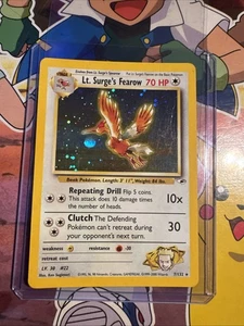 Pokemon TCG Lt. Surge's Fearow Gym Heroes 1st Edition Holo Rare #7/132 NM - Picture 1 of 13