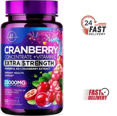 Suplemento de Arándano + Vitamina C (Fórmula 25.000mg), Fruta Entera Concentrada Cr Foto 1 de 4