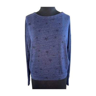 SUNDRY синий черный звезда печать длинным рукавом хлопковая смесь пуловер свитер размер 1 S - Изображение 1 из 4