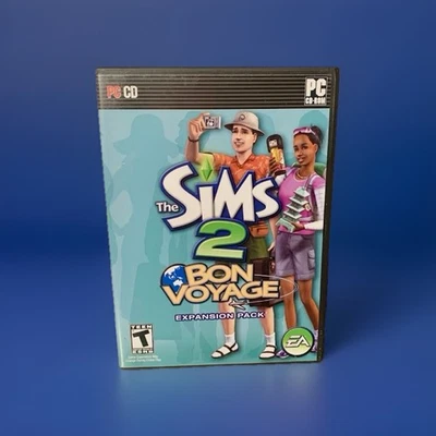 Sims 2: Bon Voyage (PC, 2007) Cd Rom Expansion Pack w/ Manual & Code- Very Good - Image 1 of 3