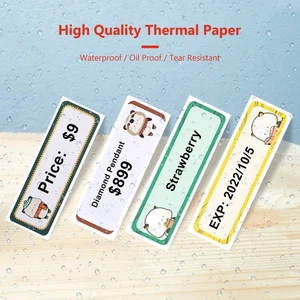 (5 Rolls (Type 2))5 Rolls Label Paper Thermal Printing Paper Name Price DY9 - Zdjęcie 1 z 5
