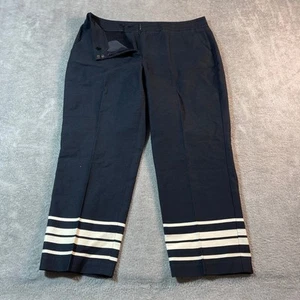 Pantalones cortos Talbots para mujer 12 negros calce curvilíneo dobladillo a rayas pantalones informales - Imagen 1 de 13