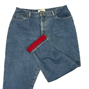 LL Bean Double L Relaxed Fit Jeans Womens 20W Fleece Lined Denim 32" Inseam - Picture 1 of 10