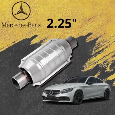 Para todos os Mercedes conversor catalítico universal 2,25" escape aprovado pela EPA St - Imagem 1 de 4