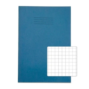 Rhino A4+ 13 X 9 " Oversized Exercise Book 48 Page 10Mm Squared Light Blue Pack - Afbeelding 1 van 1