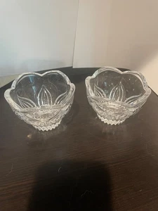 Set / 2 Candle Holders Genuine 24% Lead Crystal Glass Cristal d'Arques France EC - Picture 1 of 2
