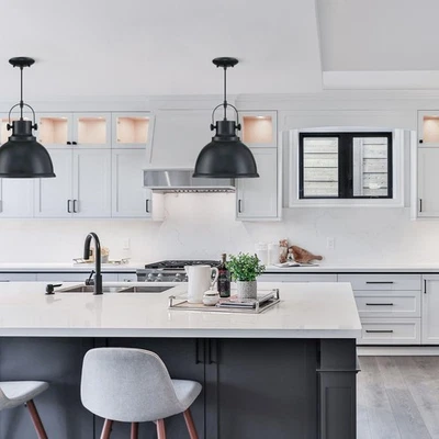 Forte Lighting 7210-01-04 Harmon 1 Light 12 inch Black Pendant Ceiling Light - Image 1 of 4