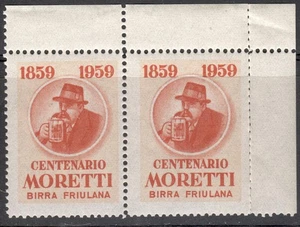ER10242 Erinnofilo Pubblicitario: Centenario Birra Moretti 1959 - Picture 1 of 1