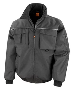 Winter Arbeitsjacke Pilotenjacke 600d Oxford Regenjacke Wasserdicht schwarz - Bild 1 von 1