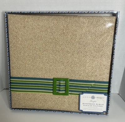 NEW RARE Anna Griffin Large Photo Album Scrapbook BEACH BUCKLE Alix Collection - Image 1 of 4