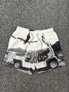 Pantalones cortos de natación MC2 Saint Barth para hombre blancos negros avión de pasarela talla pequeña S W30 - Imagen 1 de 9