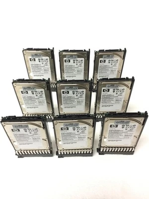 Lot of 9 HP 2.5" 72Gb 15K SAS SP w/Caddy DH072BB978 431930-002 ST973451SS - Image 1 of 4