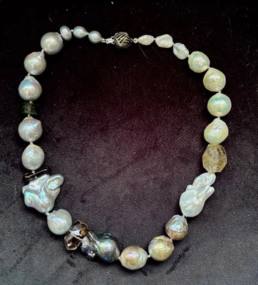 "Collar Stephen Dweck perlas y cristal 18""" Foto 1 de 2