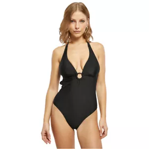 Urban Classics Ladies Recycled Neckholder Swimsuit Bademode - Picture 1 of 15