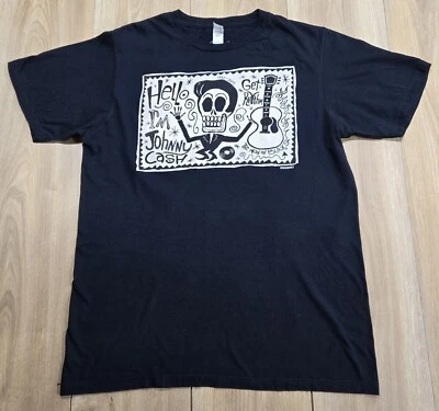 Camiseta "Hello I'm Johnny Cash" Hernández Artística Para Hombre Talla Mediana, Calavera Eléctrica Foto 1 de 4