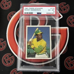 1981 Topps Rickey Henderson Album Sticker #115 PSA 6