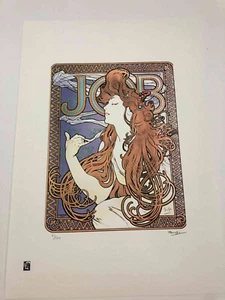 Alphonse Mucha off set lithograph cm 50x70 with certificate - signature on plate - Picture 1 of 9