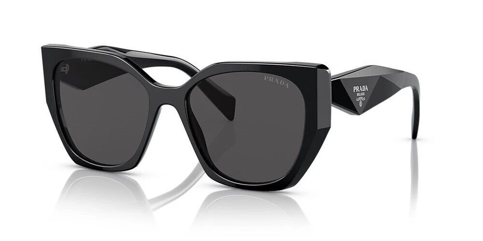 PRADA PR 19ZS 1AB5S0 Women's Butterfly Sunglasses - Black/Gray