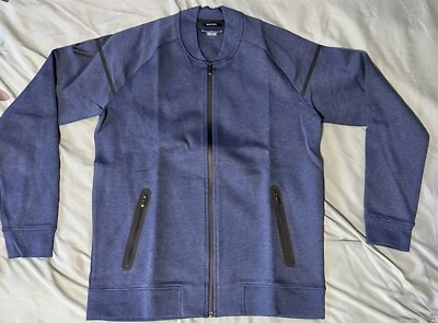 Chaqueta grande azul con cremallera con 2 bolsillos con cremallera. ¡Nuevo! ¡Subasta benéfica! Foto 1 de 4