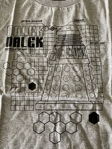Doctor Who Big Boys Dalek Short Sleeve T Shirt - Gray - 18 / 20 - New - Picture 1 of 7