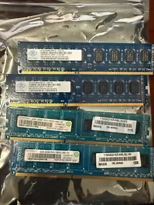 4 RAMAXEL & NANYA BRAND 4GB Memory Cards ~ 2Rx8 PC3-10600U-999 RAM - Picture 1 of 2