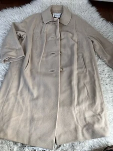 Abrigo Lord And Taylor Regency Cachemira Pequeño Beige Tostado Minimalista Preppy Chaquetón - Imagen 1 de 13