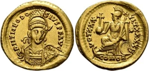 Theodosius II, 402-450. Solidus (Gold, 21 mm, 4.41 g, 6 h) Constantinopolis, 430 - Picture 1 of 1