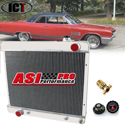 4-Row Aluminum Radiator For Buick Skylark LeSabre Electra Wildcat V8 1960-1964. - Изображение 1 из 4