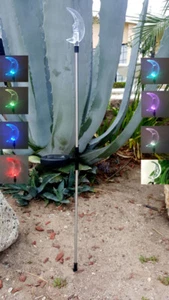 4-Pieces Solar Powered Moon LED Yard Pathway Lawn Light Sun - Picture 1 of 1