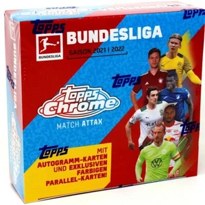 2021/22 TOPPS CHROME BUNDESLIGA MATCH ATTAX SOCCER 10 BOX CASE BLOWOUT CARDS - Bild 1 von 2