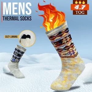 Mens Fluffy Bed Socks Warm 4.7 TOG Thermal Non Slip Thick Winter Pairs Size - Picture 1 of 20