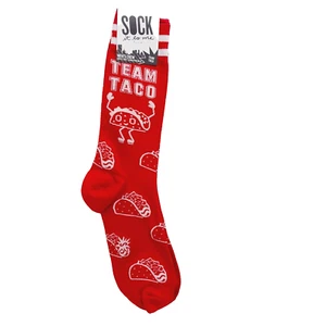 Sock It To Me Crew Men Women Team Taco Truck Cheese Lettuce Crispy Beef NWT NEW - Picture 1 of 10