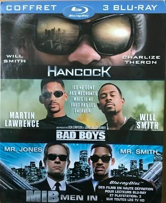 COFFRET BLOCKBUSTER - HANCOCK/BAD BOYS/MEN IN BLACK blu ray IMPORT - Image 1 of 2