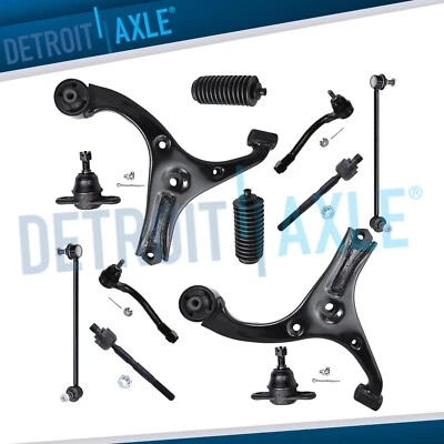 12pc Front Lower Control Arms Ball Joints Tie Rods for 2006 - 2011 Kia Rio Rio5 - Image 1 of 4