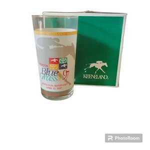 4 Mint Julep Glass Keenland Race Track Blue Grass Stakes Kentucky Horse Vintage  - Picture 1 of 12