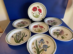 SET OF 7 PORTMEIRION EXOTIC BOTANIC GARDEN SALAD PLATES; BUTTERFLIES; EXLNT COND - Picture 1 of 15