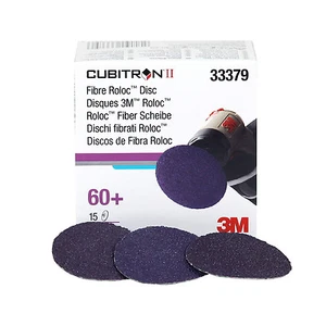 3M 33379 2" Grinding Discs 60+ Grit Cubitron II Fibre Roloc Discs 15/Box - Picture 1 of 3