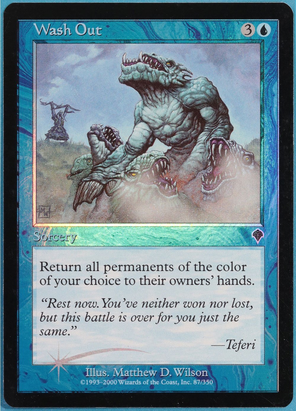 Wash Out FOIL Invasion NM Blue Uncommon MAGIC MTG CARD (ID# 363992) ABUGames