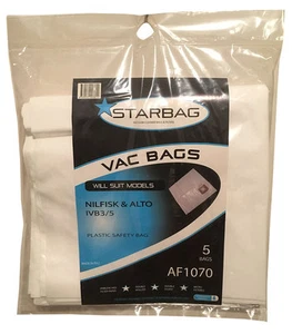 Nilfisk IVB 3 & IVB 5 Plastic Safety Vacuum Cleaner Bags (5-pack) - Picture 1 of 3