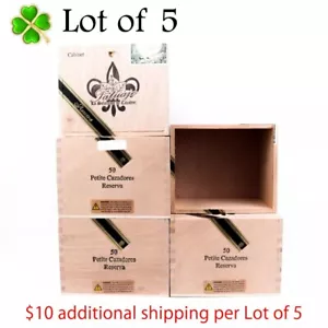 Lote de 5 cajas de cigarros de madera vacías Tatuaje Petite Cazadores 5,75" x 4,75" x 4,5" - Imagen 1 de 12