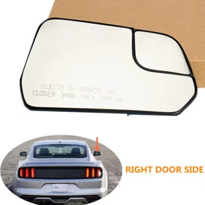Fit For Ford Mustang 2015-2020 Right Door Side Wing Mirror Glass With Backing - Foto 1 di 4