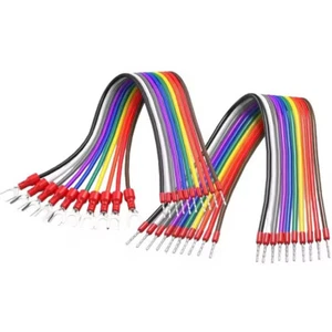 10Pin 20 AWG 0.5mm² Jumper Wire Fork Ferrules terminals Connecting Cable - Picture 1 of 10