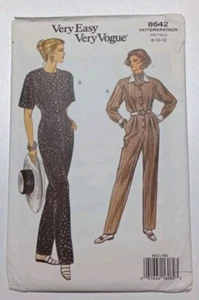 Vogue 8642 Sewing Pattern 'Very Easy Very Vogue' Jumpsuits Size 8-10-12 VTG UC - Picture 1 of 5