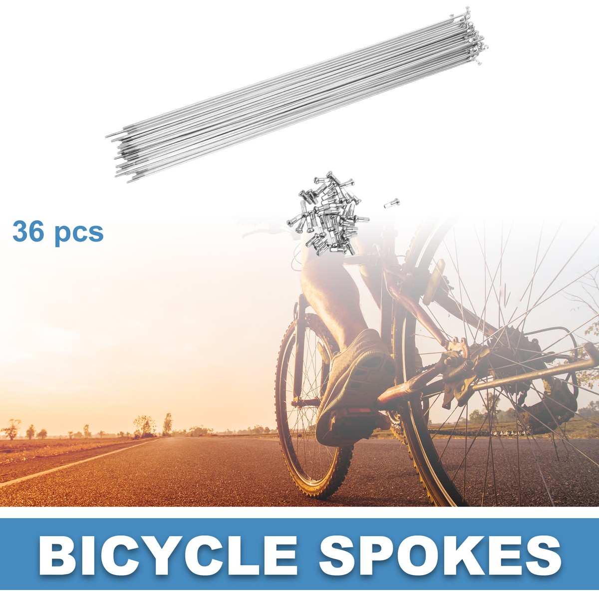 Tiraraggi Bici Raggi Per Bicicletta 14G Set Da 36 Con Nipples