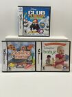 Nintendo Ds,Lot Of 3 Games,? Club Penguin, Cooking Mama And Imagine Babyz