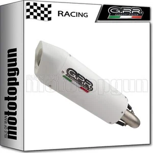 pot echappement racing aluminium blanc gpr pour husqvarna enduro 701 2017 17 - Photo 1/3