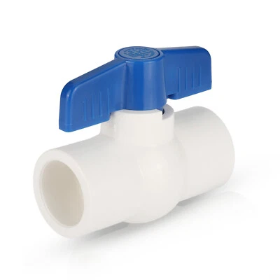 EFIELD PVC Ball Valve 3/4" Slip × 3/4" Slip,Sch. 40 Construction,Solvent Weld