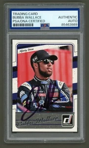 Bubba Wallace Signed 2017 Donruss Card #80 (PSA) NASCAR Driver Racing Auto - Picture 1 of 2